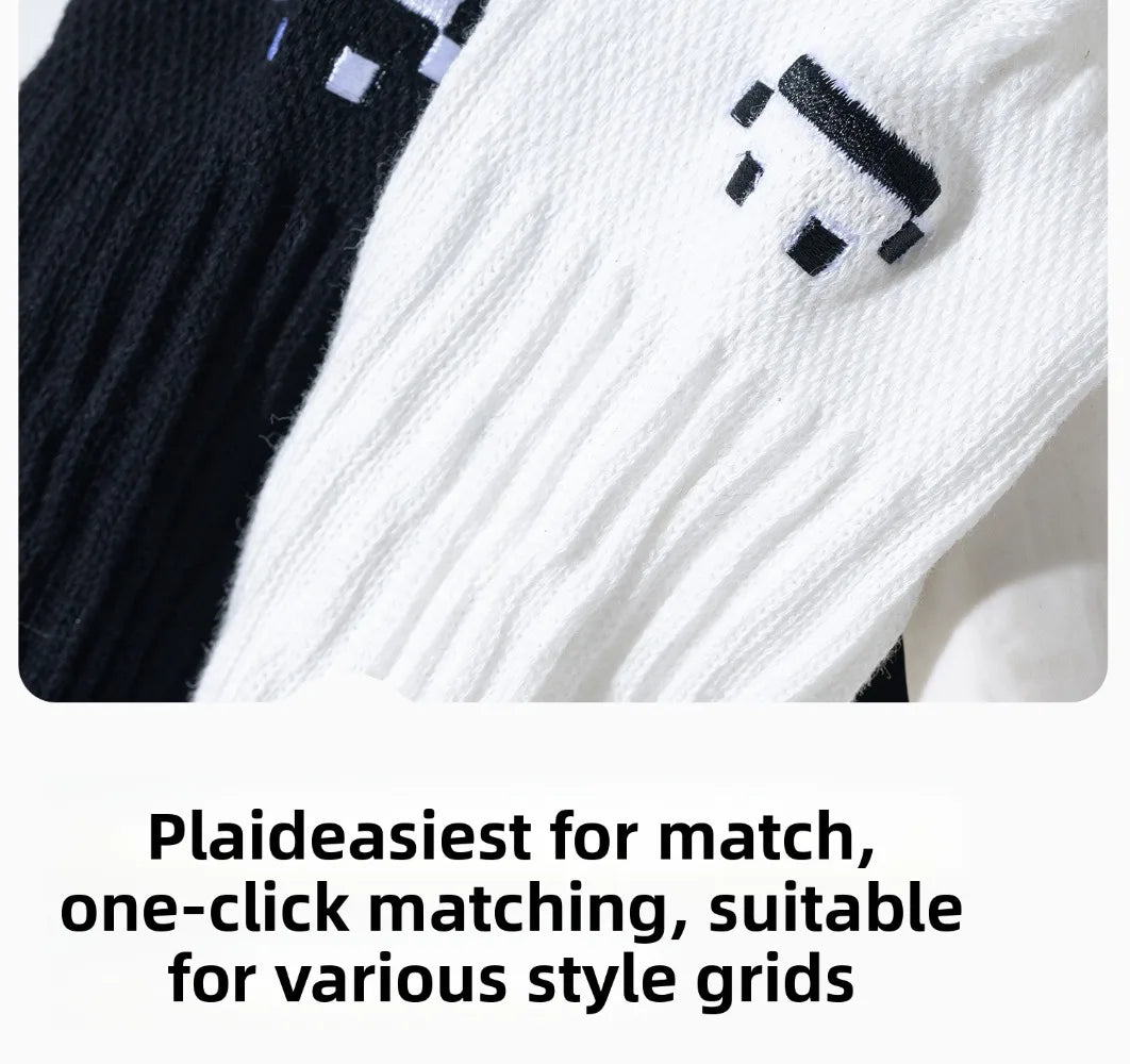 Cotton Crew Socks – Soft Blend Mid-Tube, Unisex 35-44