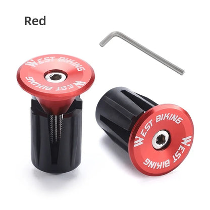 Aluminum Alloy Handlebar Bar End Plugs - 6061, Mechanical Expansion, 8 Colors