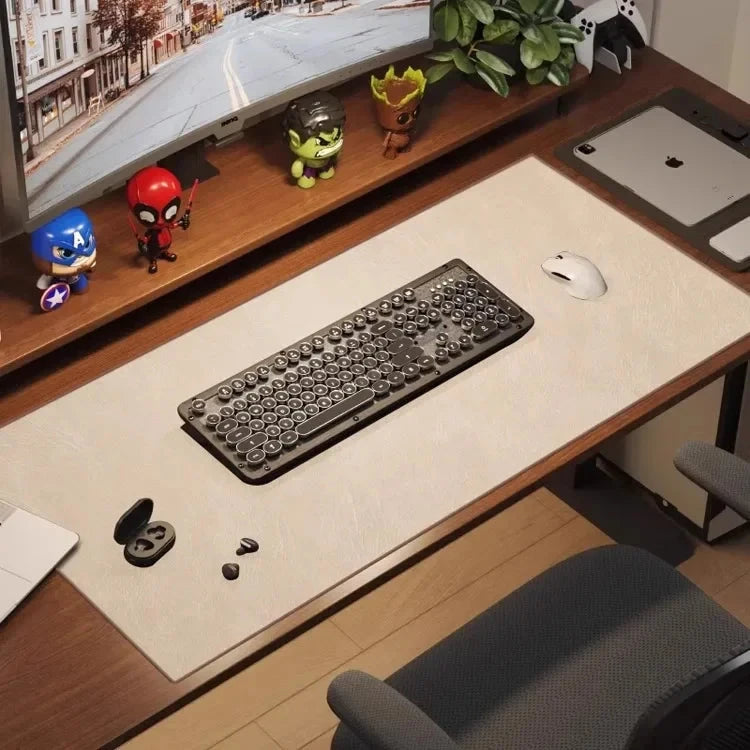Retro Large Mouse Pad – Waterproof, Non-Slip PU Suede Desk Mat for Computer & Gaming deideas