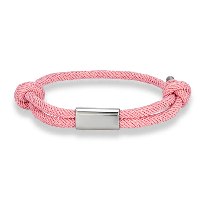 Personalized Rope Bracelet – Custom Name Engraving | Unisex Boho Nautical