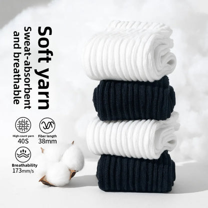 Cotton Crew Socks – Soft Blend Mid-Tube, Unisex 35-44