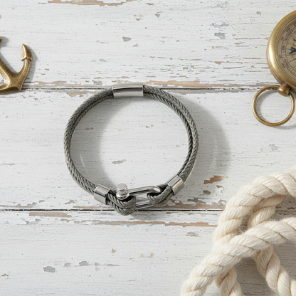 Anchor Bracelet flat lay