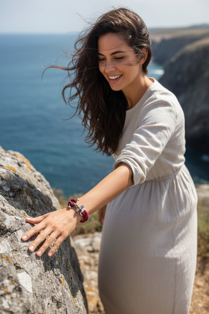 Anchor - Free woman crimson