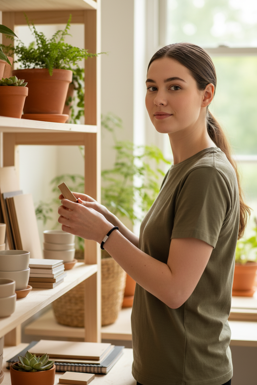 Imagen biografía - mujer americana workspace