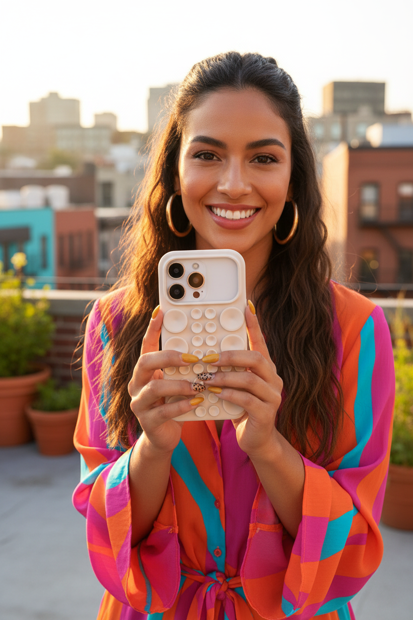iPhone Suction Cup Case - Latina Woman