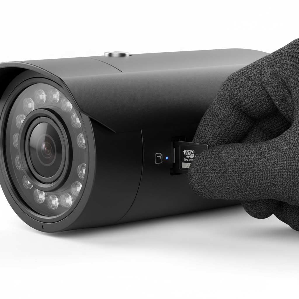 MicroSD en cámara de seguridad