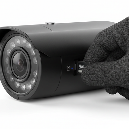 MicroSD en cámara de seguridad