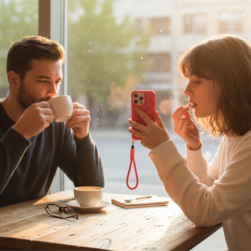 Unisex escena cafe